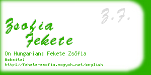 zsofia fekete business card